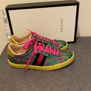 Gucci Ace Brocade Sneaker Size 37.5